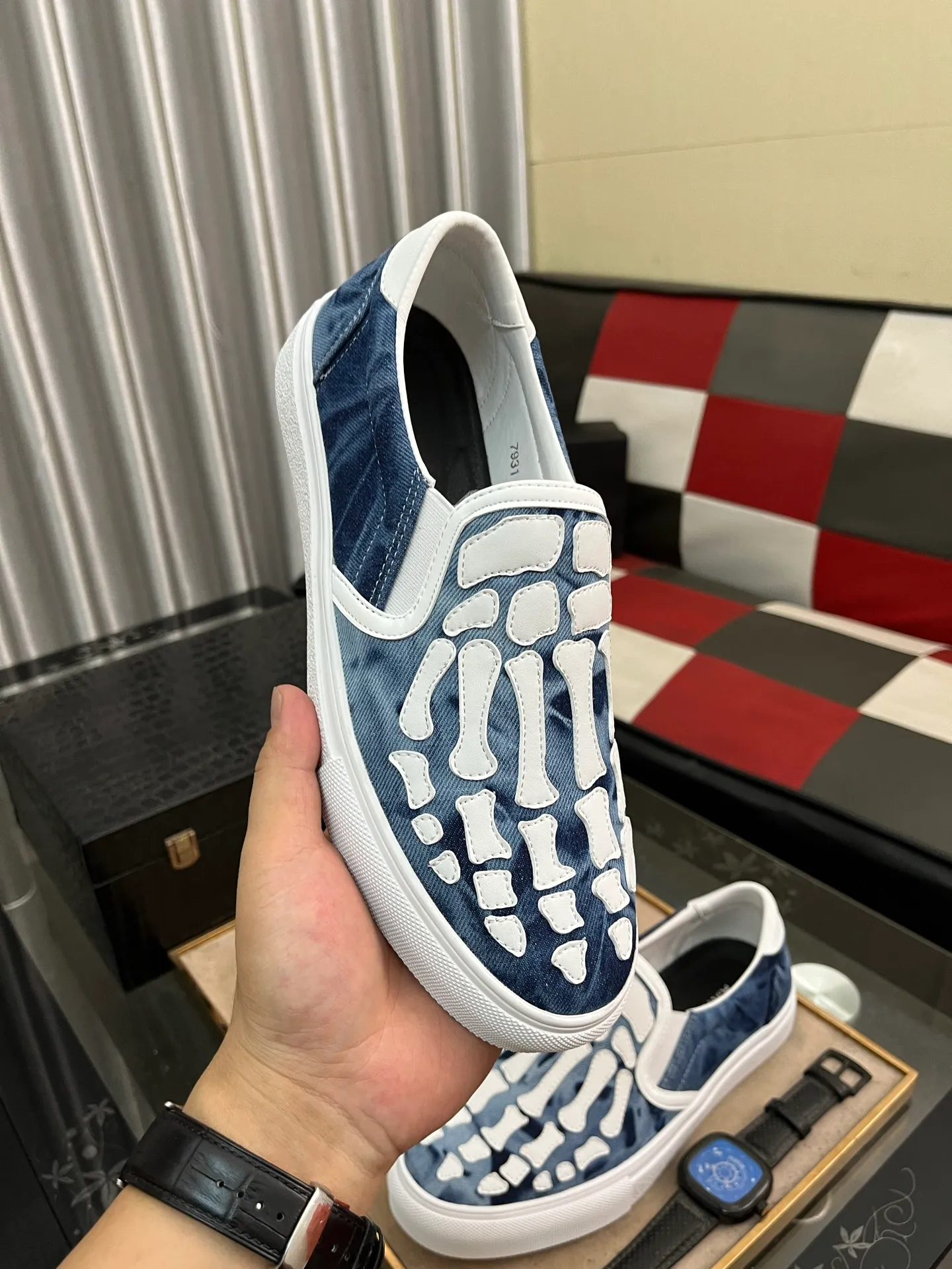 Men's men's shoes 💰420⌚️⌚️miri star shoes bone moral training shoes casual shoes amiri 2025 spring and summer star shoes bone moral training shoes micro-shaped body, the bone weaving pattern made of multi-layer genuine leather is more three-dimensional, slightly thicker and rich, and all elements are just right! The details are just right. Size: 38 to 444️⃣Colors available